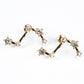 Aries Pendientes de Aleación Bañado en Oro con Cristal Emporia® Blanco