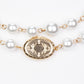 Collar de Aleación Bañado en Oro con Perla de cristal