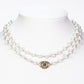 Collar de Aleación Bañado en Oro con Perla de cristal