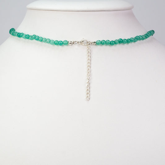 Collar de Plata con Anenturina Verde