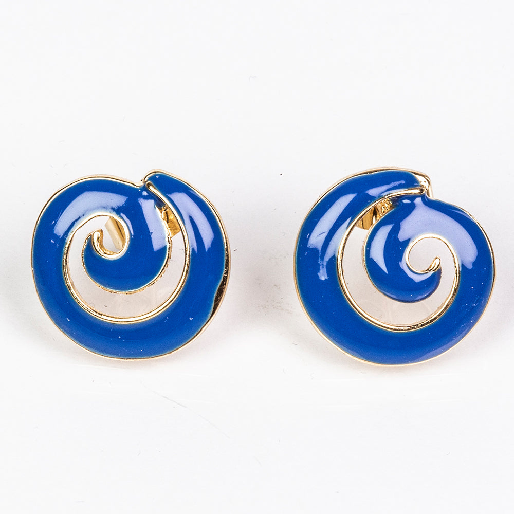 Conjunto de Aleación Bañado en Oro con Esmalte ( Collar +Pendientes ) 4 