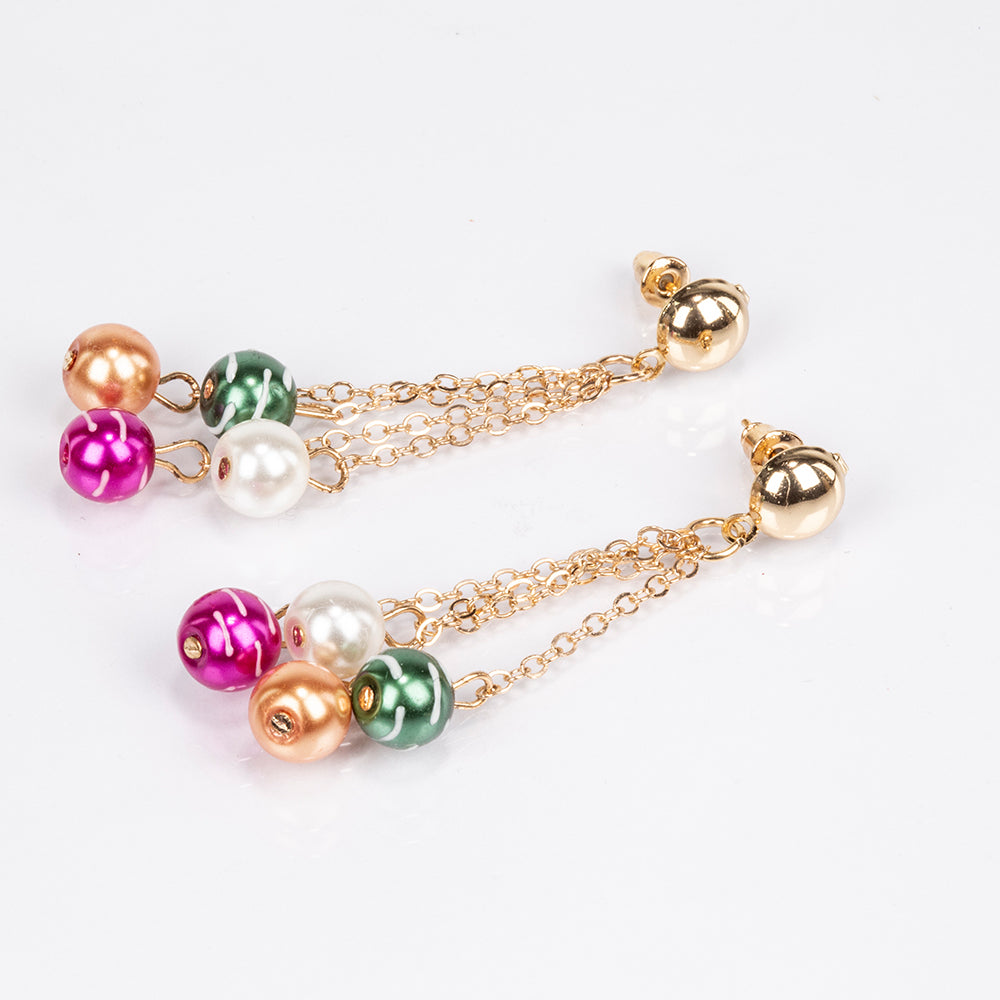 Conjunto de Aleación Bañado en Oro ( Collar +Pendientes +Pulsera ) 4 