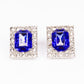 Reloj de Aleación Bañado en Oro con Cristal Emporia® Azul y Cristal Emporia® Blanco ( Collar +Pendientes +Colgante )
