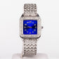 Reloj de Aleación Bañado en Oro con Cristal Emporia® Azul y Cristal Emporia® Blanco ( Collar +Pendientes +Colgante )
