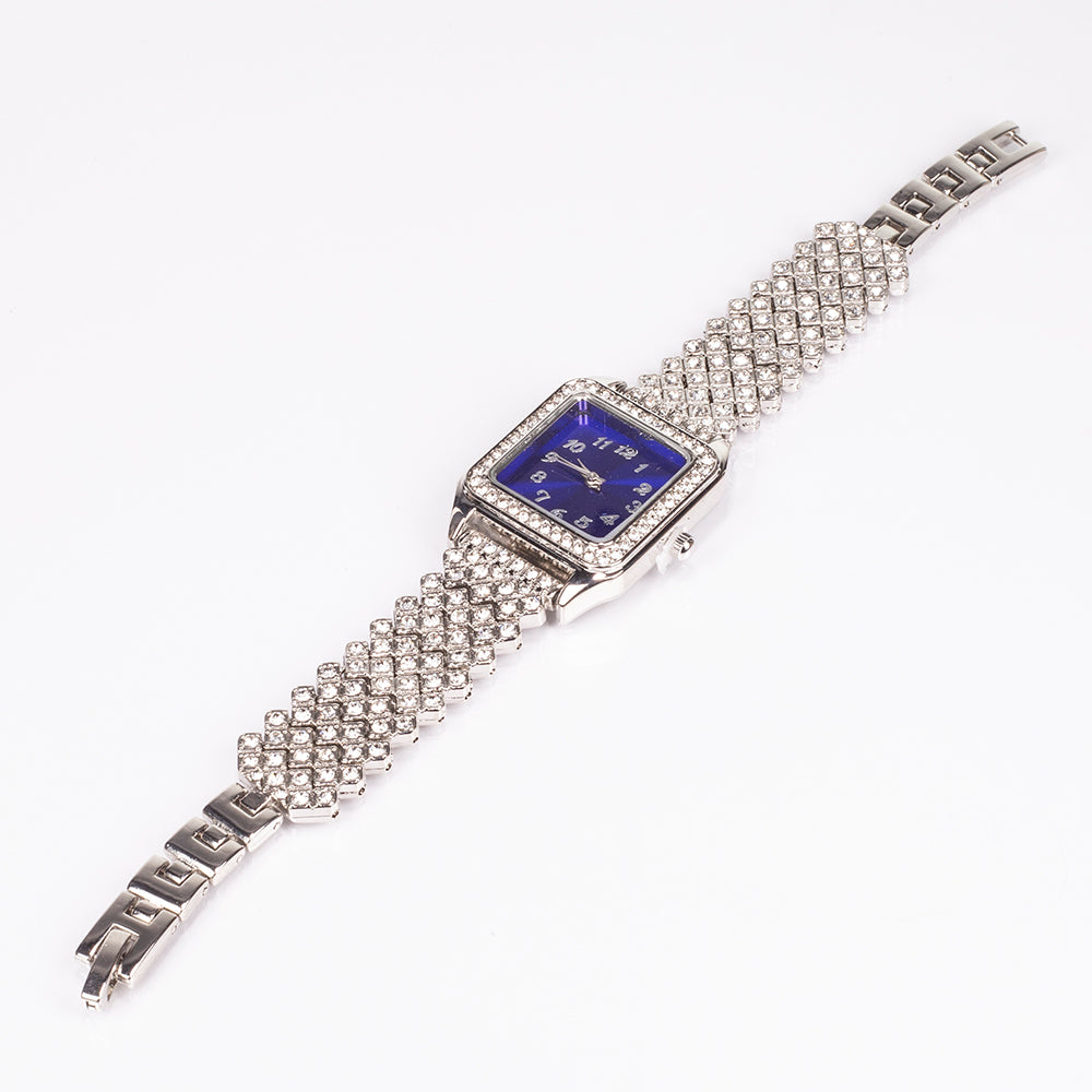 Reloj de Aleación Bañado en Oro con Cristal Emporia® Azul y Cristal Emporia® Blanco ( Collar +Pendientes +Colgante ) 9 