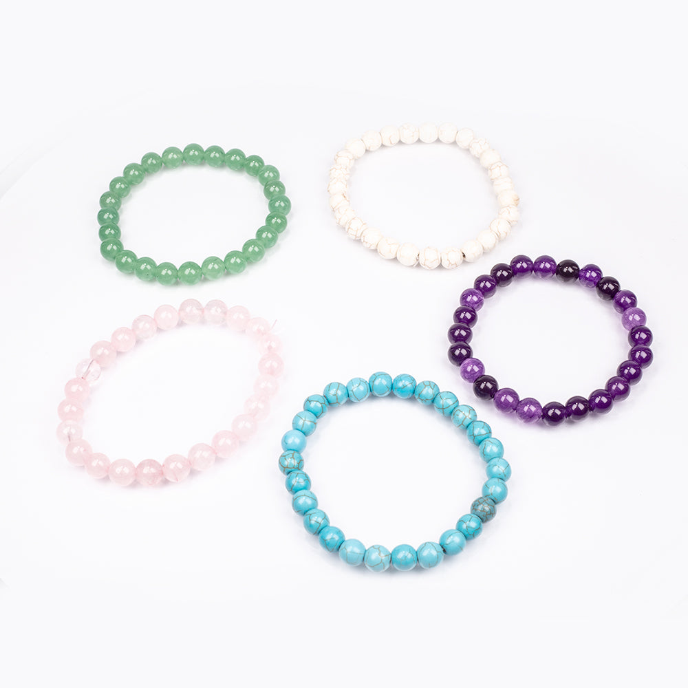 Conjunto Cuenta con Amatista y Anenturina Verde ( Pulsera )