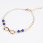 Pulsera de Aleación Bañado en Oro con Zafiro