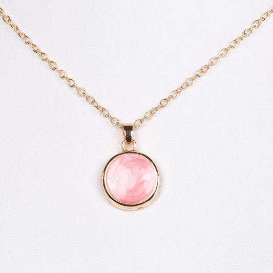 Collar de Aleación Bañado en Oro con Esmalte