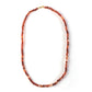Conjunto de Plata Bañada en Oro con Ágata Roja ( Collar +Pendientes +Pulsera )
