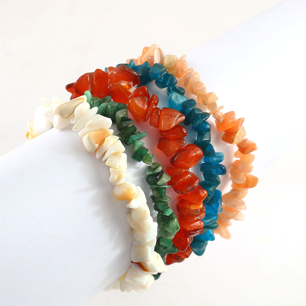 Conjunto Pepita con Esmeralda de Brasil y Apatita neón ( Pulsera ) 2 