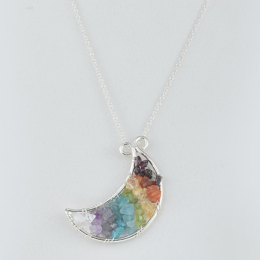 Collar de Aleación Bañado en Oro con Granate rojo y Cornalina 5 