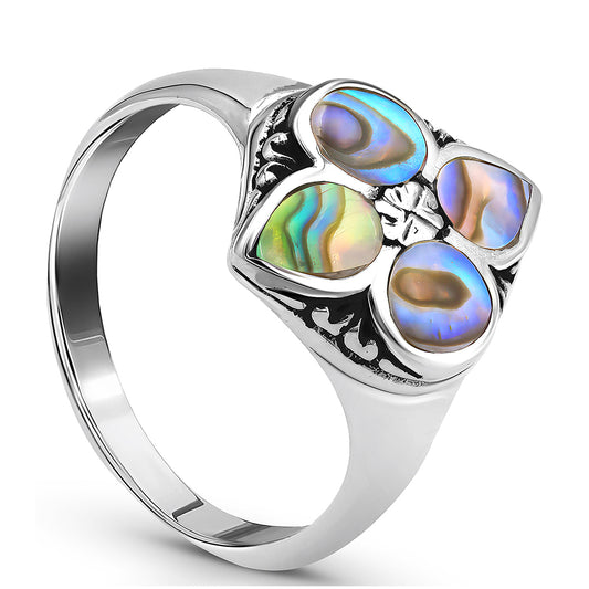 Anillo de Plata con Concha de abulón