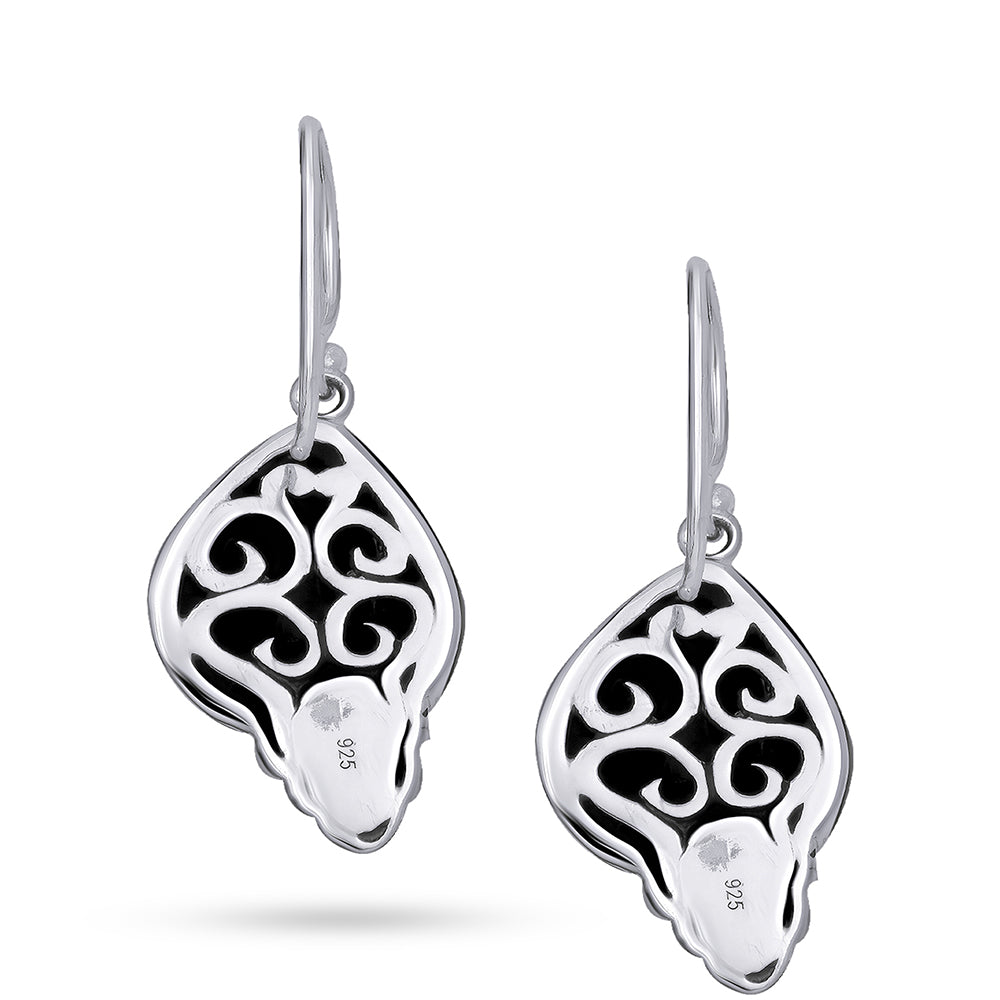 Pendientes de Plata con Concha de abulón 2 