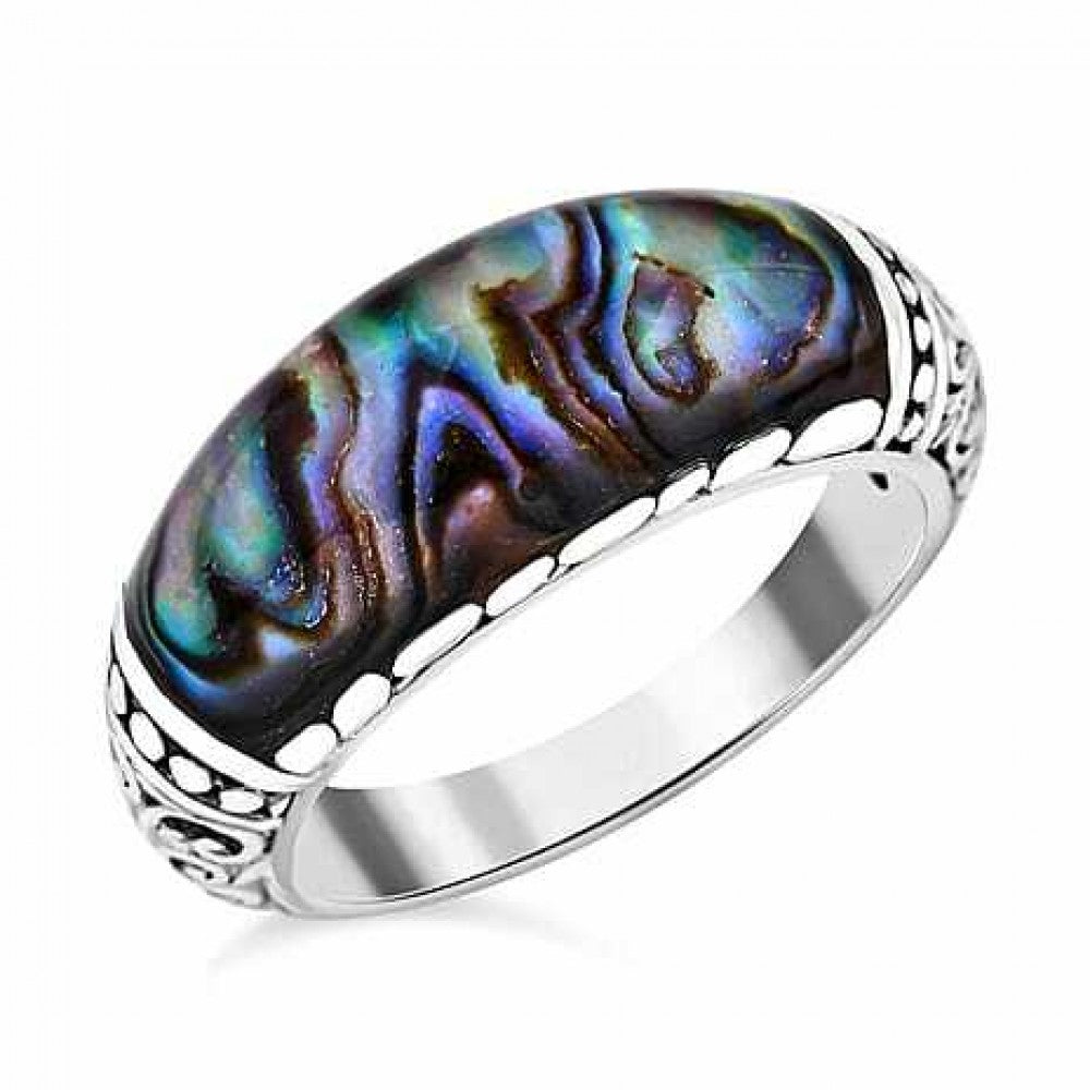 Anillo de Plata con Concha de abulón 1 