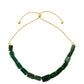 Pulsera de Plata Bañada en Oro con Anenturina Verde