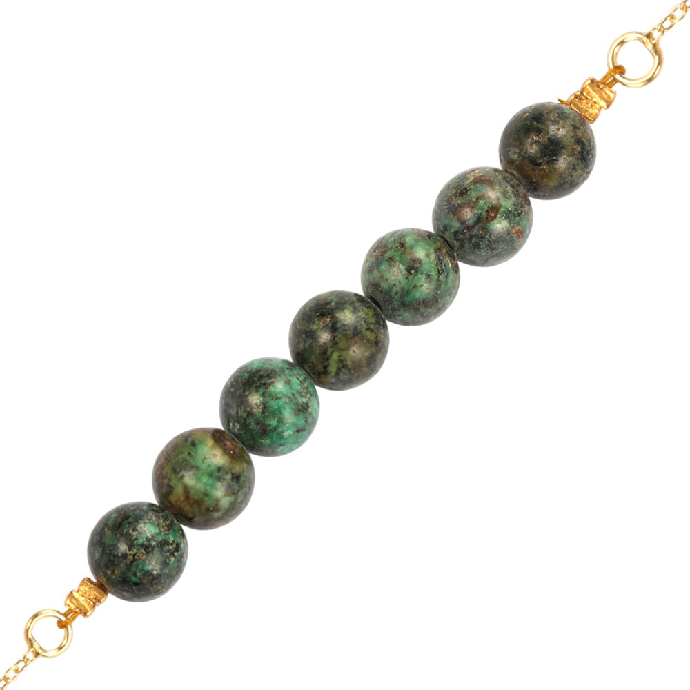 Collar de Plata Bañada en Oro con Turquesa 3 