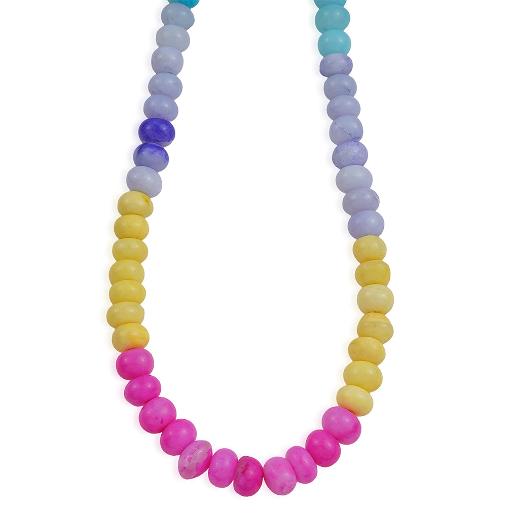 Collar de Aleación Bañado en Oro con Ópalo