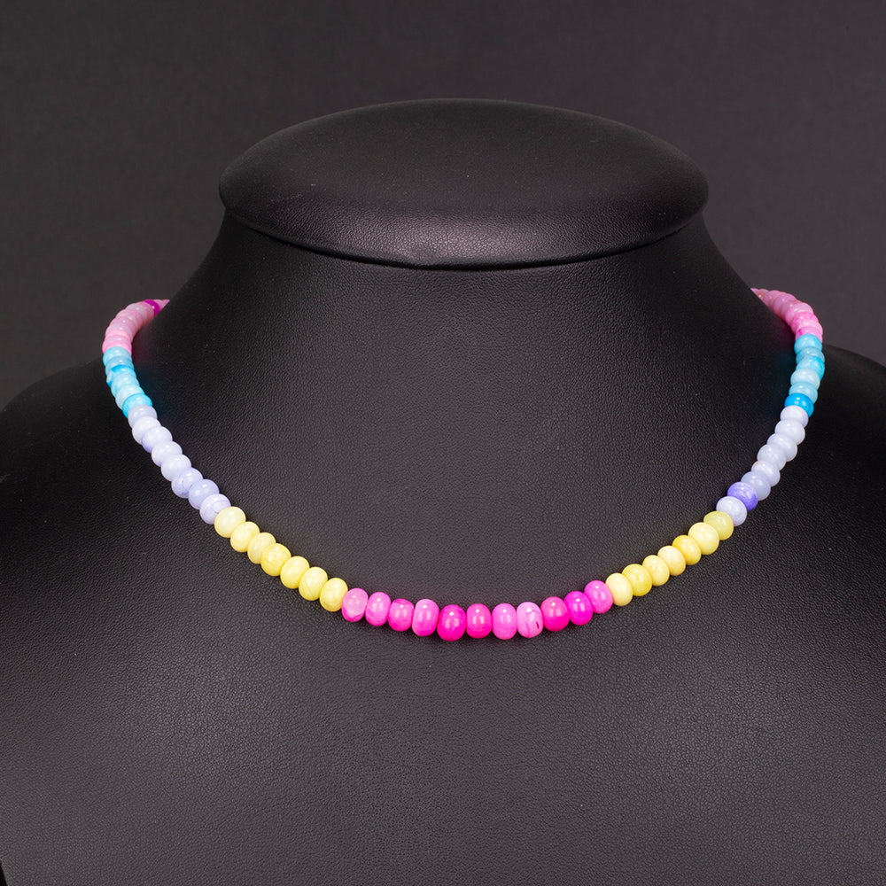 Collar de Aleación Bañado en Oro con Ópalo 1 