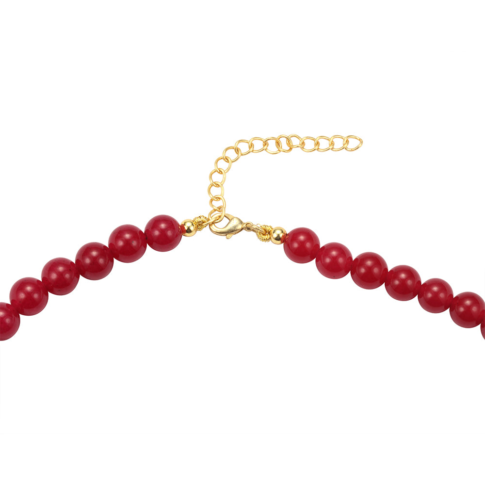 Collar de Aleación Bañado en Oro con Jade