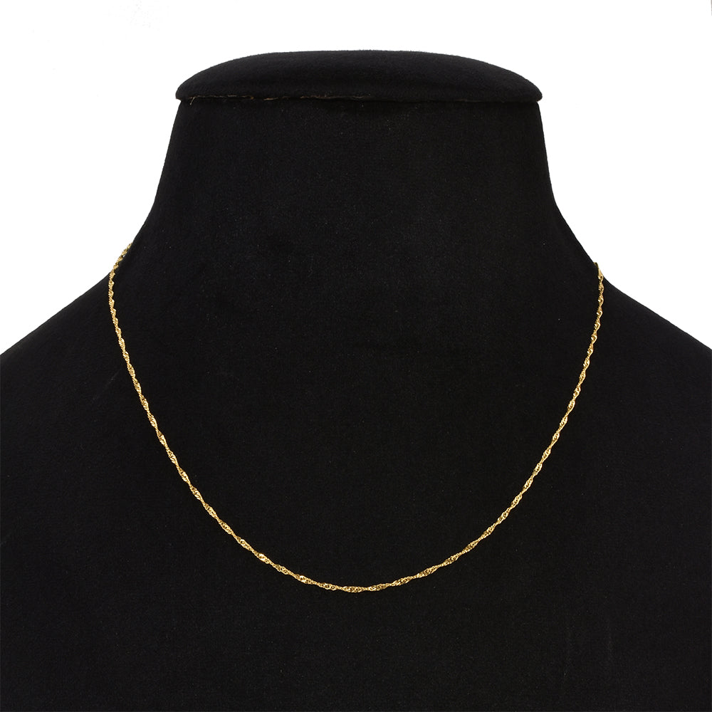 Cadena de Plata Bañada en Oro 5 