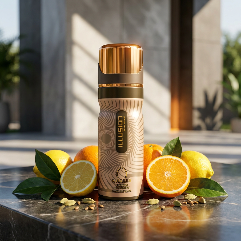 Spray corporal perfumado Illusion 200 ml – fragancia unisex cítrica y especiada 2 