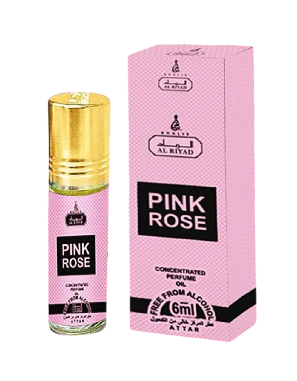 Aceite de perfume roll-on Pink Rose Al Riyad (6 ml): fragancia floral-frutal para mujer. 3 