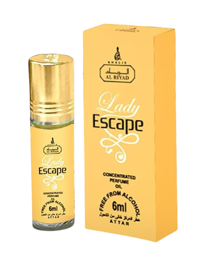 Aceite de perfume en roll-on Lady Escape Al Riyad (6 ml): fragancia floral-frutal para mujer. 3 