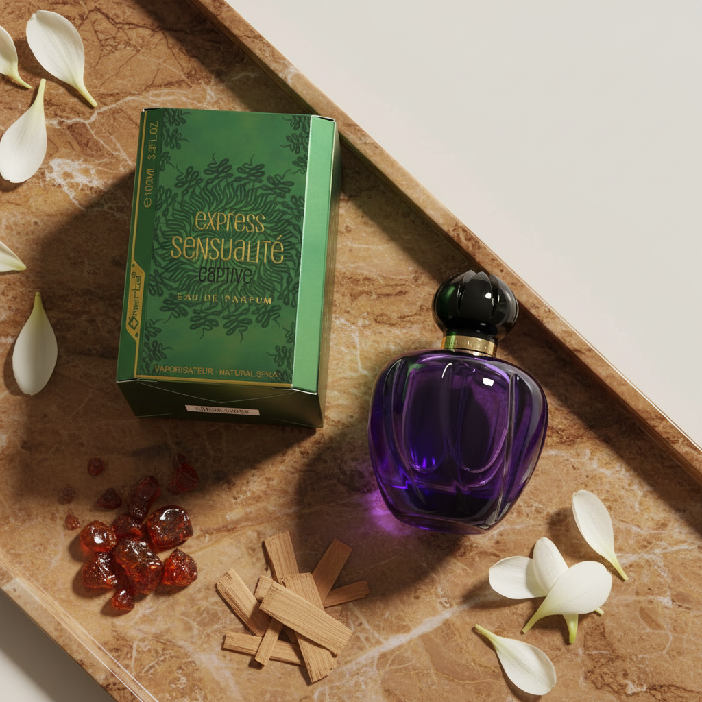 100 ml Eau de Perfume "EXPRESS SENSUALITE CAPTIVE" Fragancia Floral Frutal para Mujer, con contenido de aceite de fragancia 6% 5 