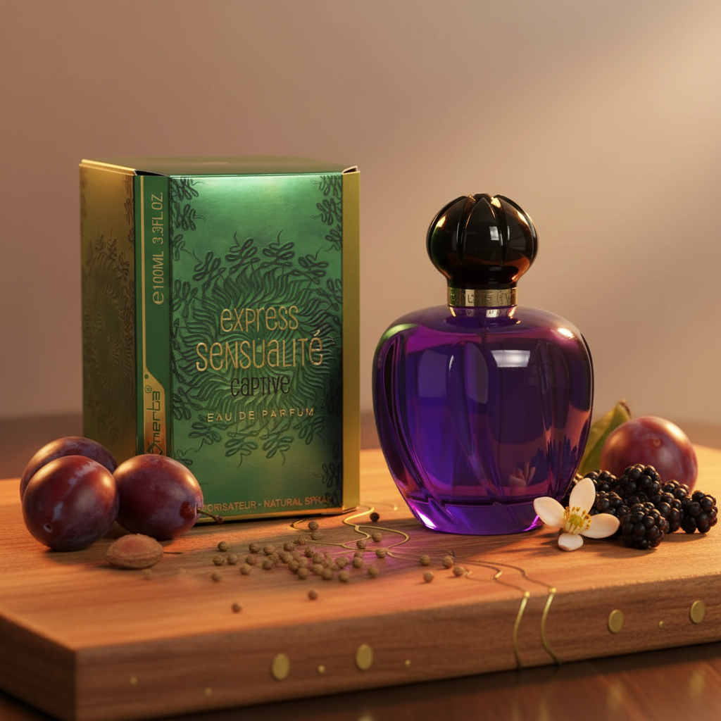 100 ml Eau de Perfume "EXPRESS SENSUALITE CAPTIVE" Fragancia Floral Frutal para Mujer, con contenido de aceite de fragancia 6%