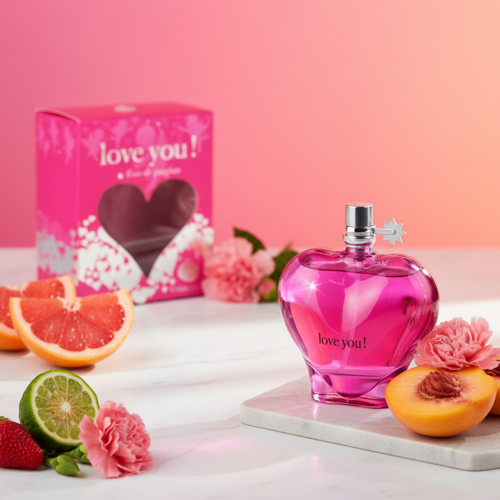 100 ml Eau de Parfum "Love You Pink" Fruity - Fragancia Cítrica para Mujer 9 