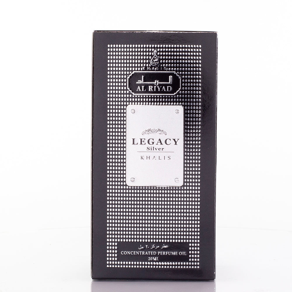 " Legacy Sliver" perfume en aceite de 20 ml, fragancia amaderada unisex