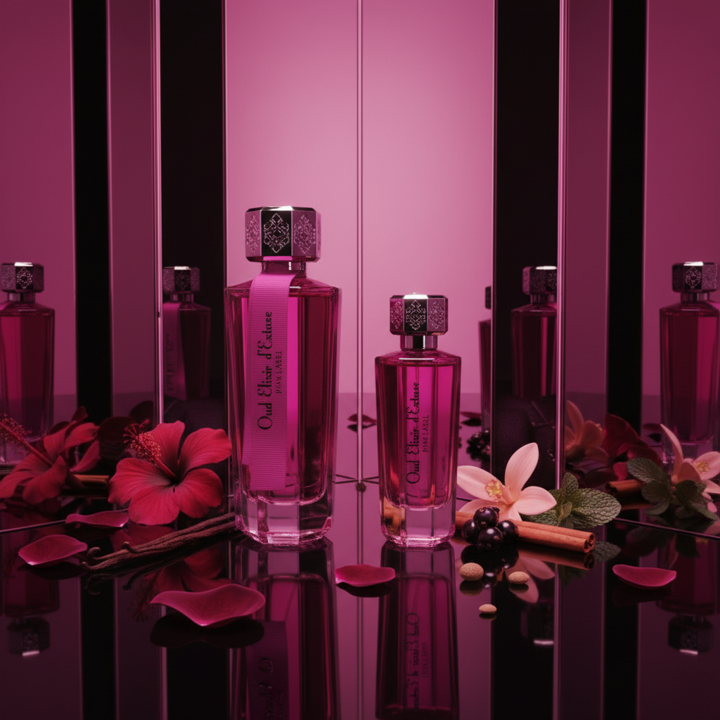 "Oud Elixir Pink" EDP 100ml + 30 ml, fragancia oriental floral 3 