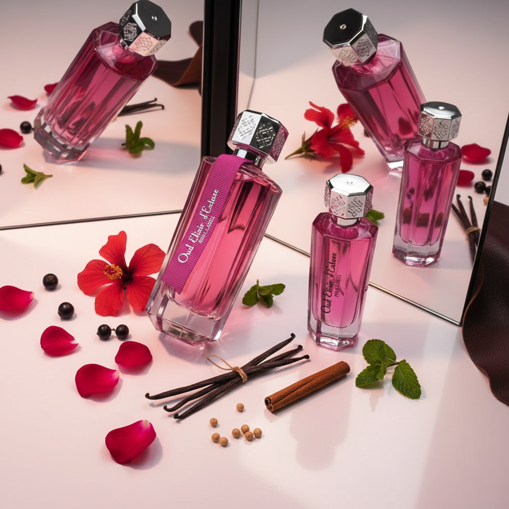 "Oud Elixir Pink" EDP 100ml + 30 ml, fragancia oriental floral 7 