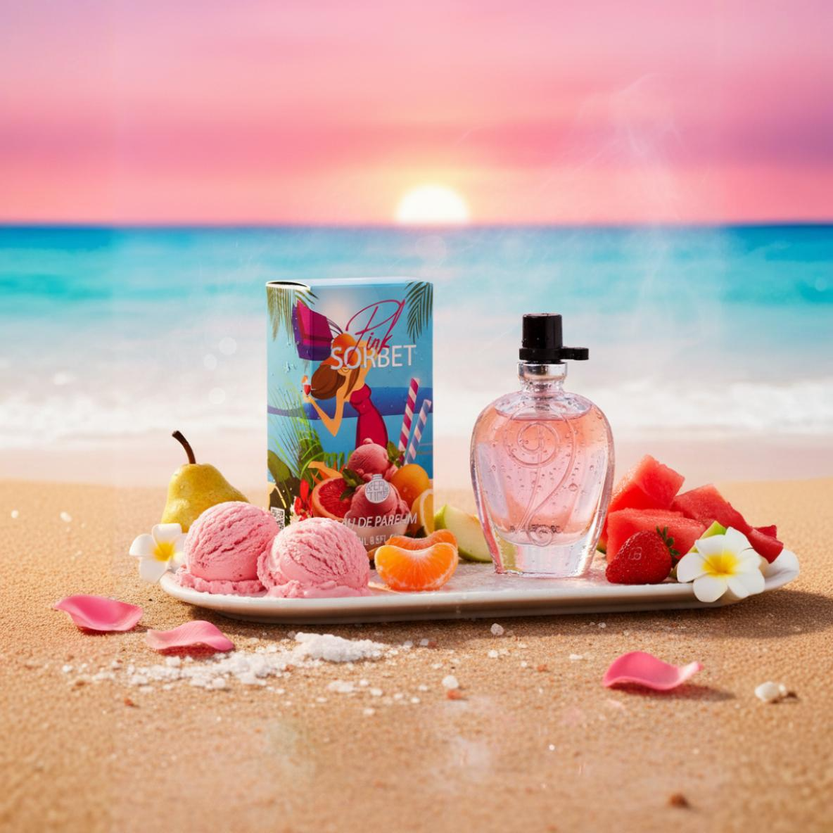 15 ml EDP " PINK SORBET" fragancia frutal aromática 1 