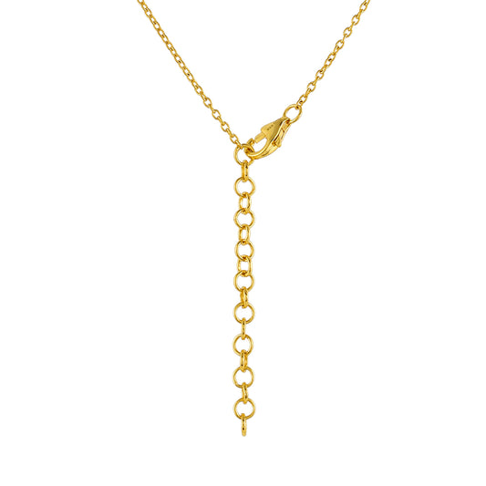 Collar de Plata Bañada en Oro con Thulita