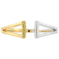 Anillo de Plata Bañada en Oro con Diamante Verde Veronés