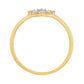 Anillo de Plata Bañada en Oro con Diamante blanco