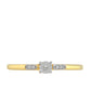 Anillo de Plata Bañada en Oro con Diamante blanco