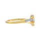Anillo de Plata Bañada en Oro con Diamante blanco