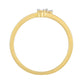 Anillo de Plata Bañada en Oro con Diamante blanco