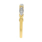 Anillo de Plata Bañada en Oro con Diamante blanco
