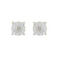 Pendientes de Plata Bañada en Oro con Diamante blanco