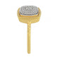 Anillo de Plata Bañada en Oro con Diamante blanco