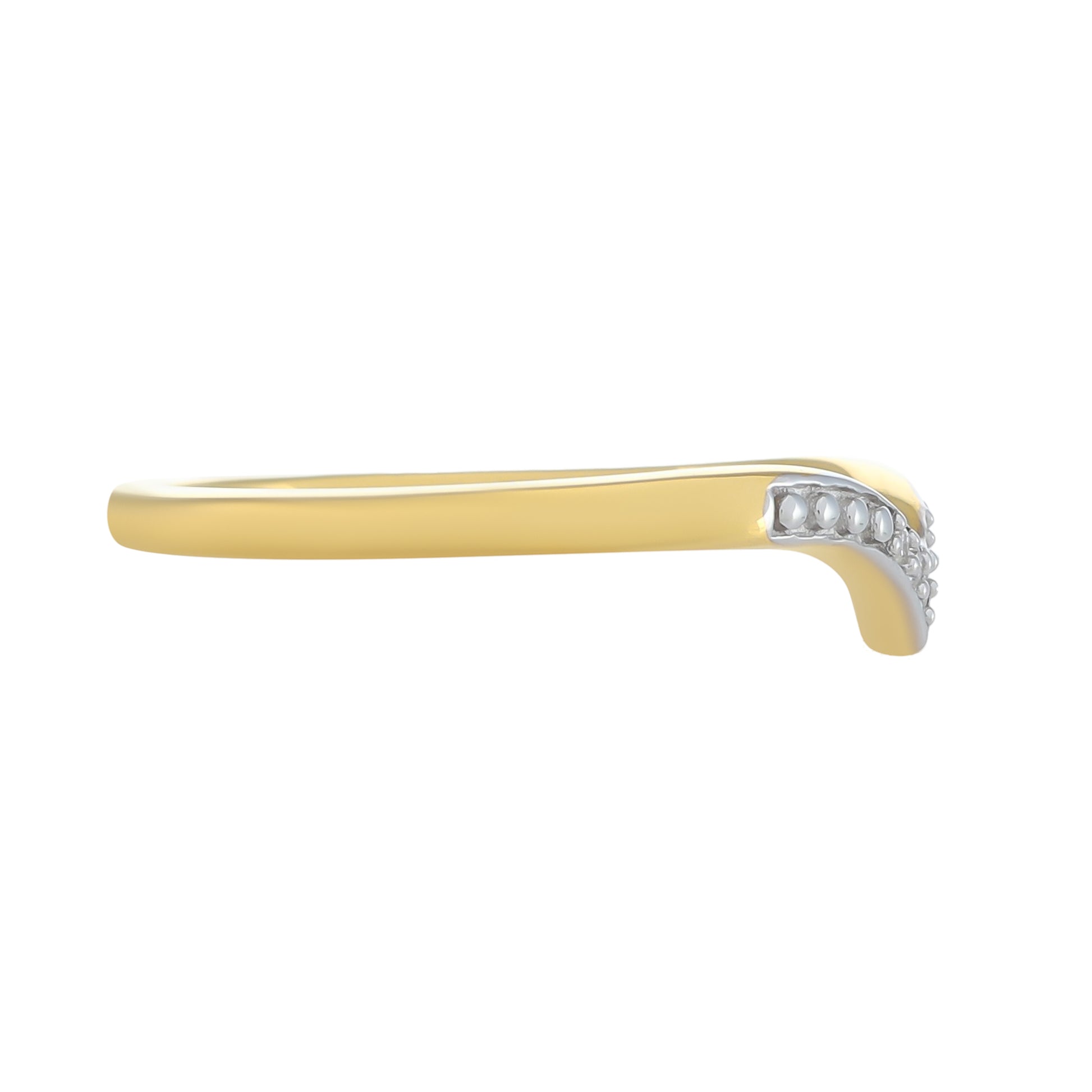 Anillo de Plata Bañada en Oro con Diamante blanco 2 