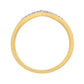 Anillo de Plata Bañada en Oro con Diamante blanco