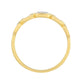 Anillo de Plata Bañada en Oro con Diamante blanco