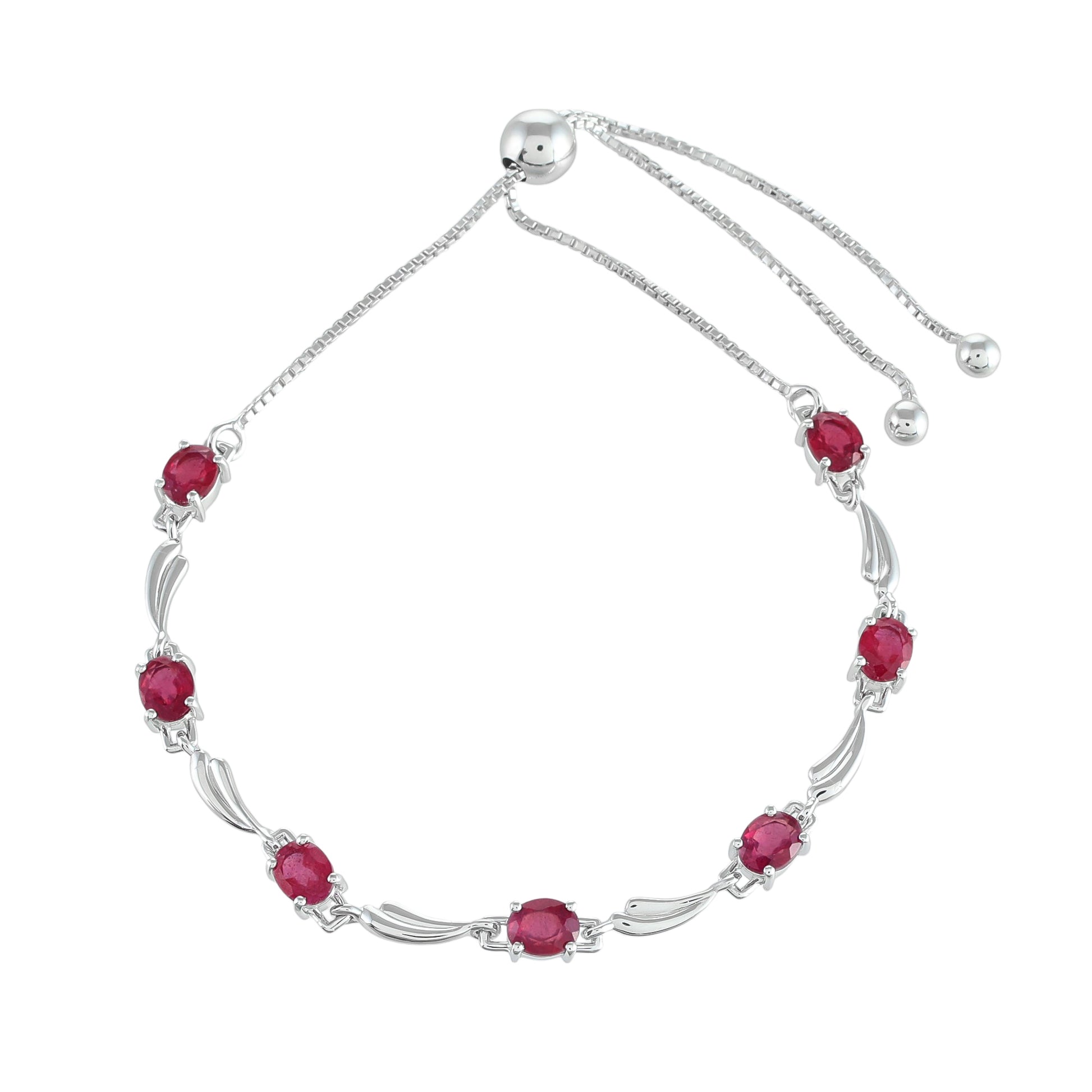 Pulsera de Plata con Rubí de Tailandia 1 