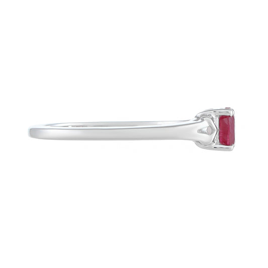 Anillo de Plata con Rubí de Tailandia