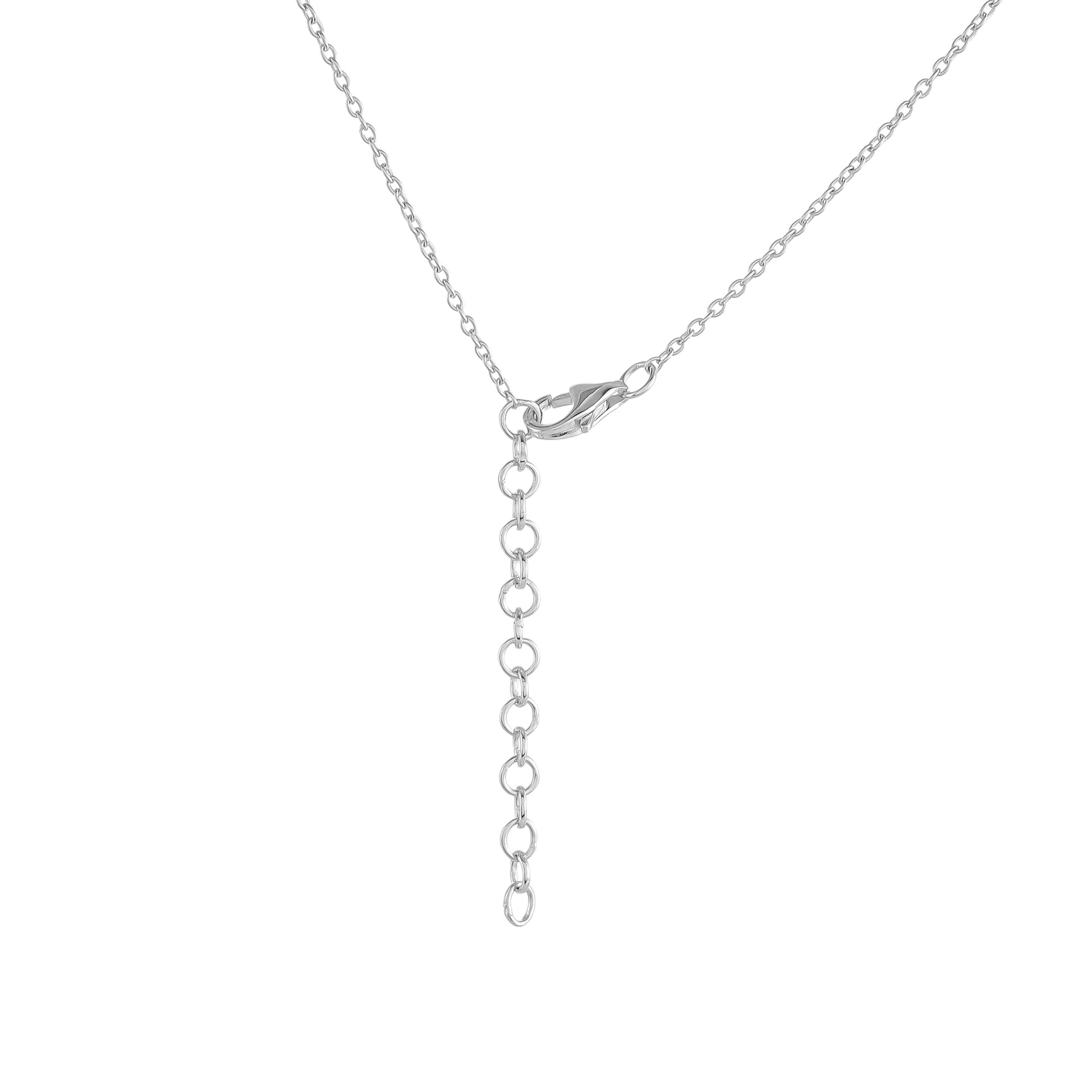 Collar de Plata con Rubí de Tailandia y Topacio Blanco 2 