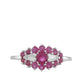 Anillo de Plata con Rubí de Tailandia y Topacio Blanco
